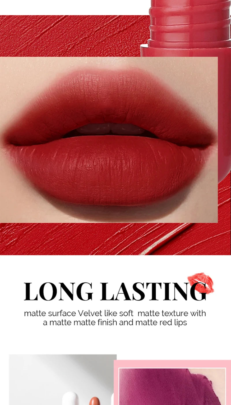 MAGIC CASA 18-Color Capsule Lipstick Set - Mini Matte, Long-lasting, Waterproof, Non-transfer，Soft matte finish