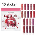 MAGIC CASA 18-Color Capsule Lipstick Set - Mini Matte, Long-lasting, Waterproof, Non-transfer，Soft matte finish
